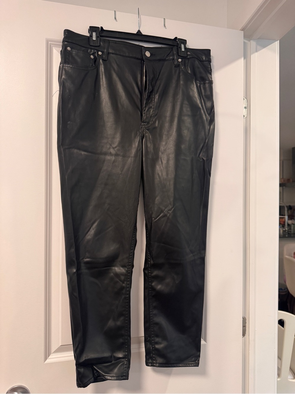 Black Faux Leather Pants